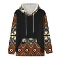 thumbnail image 4 of HUITKMM Sweat à Capuche Court Homme Décontracté Automne Hiver Manches Longues Imprimé Chandail en Molleton Blouse, 4 of 4