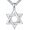01-silver, variant on Star of David Necklace for Men 925 Sterling Silver Estrella De David Classic Jewish Israeli Pendant Necklace Jewelry Gifts for Men Women