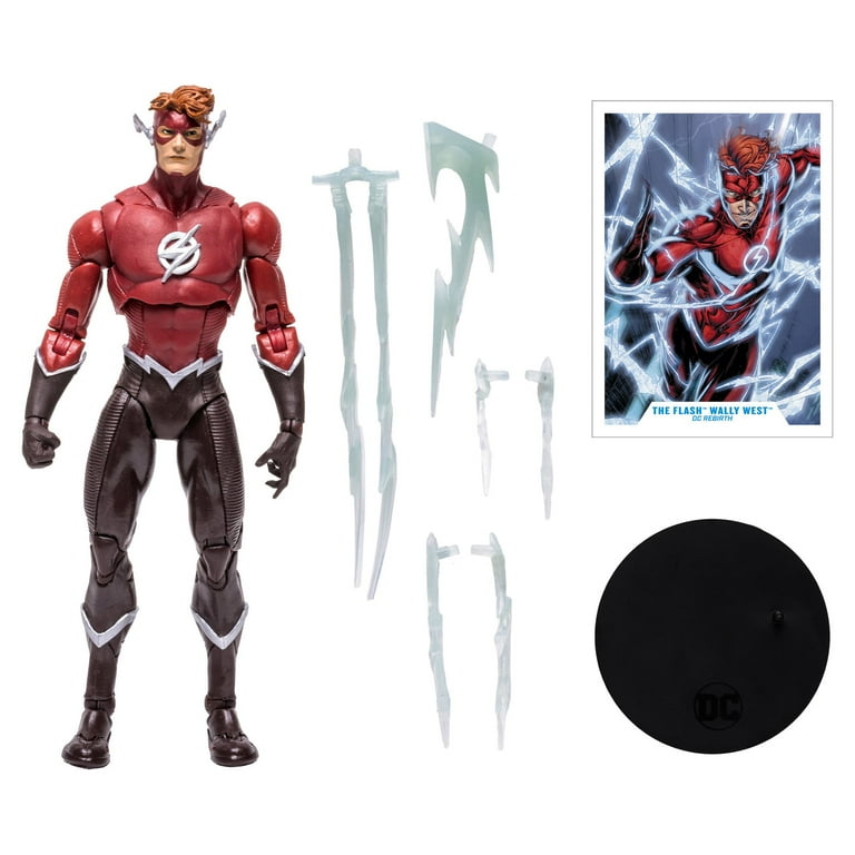 DC Multiverse The Flash Wally West Red Suit Action Figure Gold