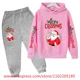 thumbnail image 3 of Christmas Hoodie Set Kids Clothes Girls Hooded Tracksuit Boys Santa Claus Sweatshirt 2pcs Children Stranger Things Clothing, 3 of 5