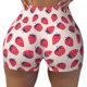 thumbnail image 2 of Balery Strawberry Pantalones cortos de entrenamiento estampados para mujer, sin costuras, ajustados, para gimnasio, yoga, correr, deportes, ejercicio activo, fitness.-Large, 2 of 8