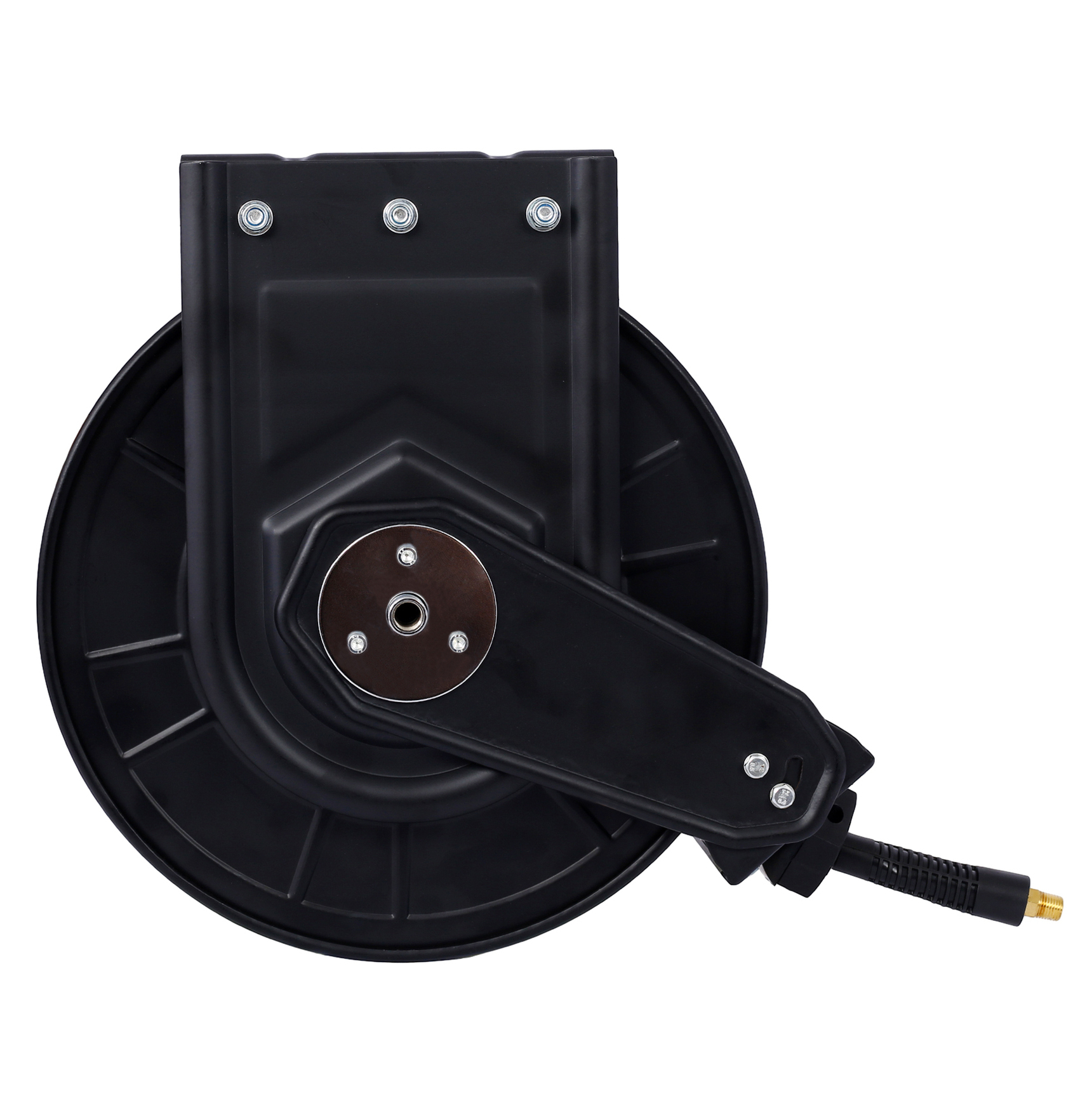 Air Hose Reel 50ft 3/8in, Heavy Duty Steel Auto Rewind, Industrial Rubber Hose 300 PSI