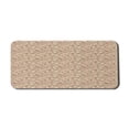 thumbnail image 1 of Abstract Computer Mouse Pad, Town Houses Pattern with Cool Tiled Roof Urban Architecture City Life, Rectangle Non-Slip Rubber Mousepad X-Large, 35" x 15", Cream Coral Chocolate, by Ambesonne, 1 of 2