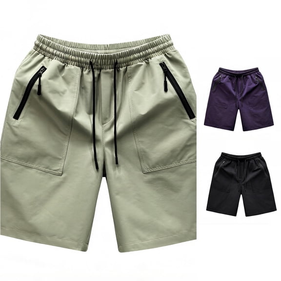 WERYOUNG Casual Solid Color Shorts For Men Versatile Everyday Wear Comfort Fit Knit Shorts Versatile Bottoms L