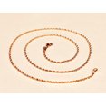 thumbnail image 2 of 14K 22in Rose Gold Diamond Cut/TexturedRoyal Rope Chain with Pear Shaped Lobster Clasp, Approx 9g, 2 of 10