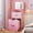 Pink, variant on VKCC Folding Vanity Table Set with Drawers, LED Mirror Dressing Desk with Moving Stool for Small Bedroom, White