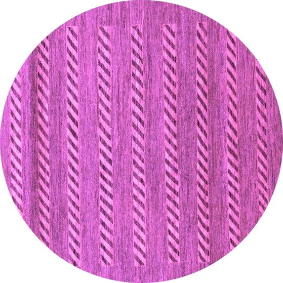 Ahgly Company Indoor Round Abstract Purple Modern Area Rugs, 4' Round