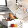 thumbnail image 4 of XWSHYW Almacenamiento y Organización Del Baño. Organizador Deformable para Ducha/Baño, Cesta de Plástico para Artículos de Tocador, Cesta Portátil para Ducha con Asa, Organizador de Cocina, 4 of 6
