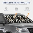 thumbnail image 3 of Kdxio Daisies Flowers Print 2-Piece Sun Shade Front Windshield - Foldable Car Front Window Sunshades for Most Sedans SUV Truck, 3 of 6