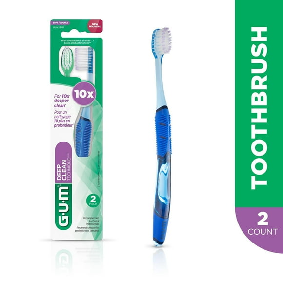 GUM® TECHNIQUE® Deep Clean Toothbrush, Compact, Soft Bristles