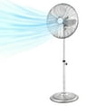 thumbnail image 1 of Costway 16" Standing Pedestal Fan with 3 Speed Settings Carrying Handle Aluminum Blades Silver, 1 of 10