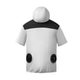 thumbnail image 3 of Summer Men's Cooling Fan Vest Short Sleeve Hooded Top Air Conditioning Fans Vest Electric Cool Vest, 3 of 7