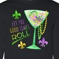 thumbnail image 4 of Inktastic Let the Good Times Roll Mardi Gras Goblet and Beads Long Sleeve T-Shirt, 4 of 5