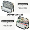 thumbnail image 5 of Standing Pencil Case with Base Large Capacity Stationery Pouch Pen Bag with Zipper for Women Men Books Pattern, 5 of 7