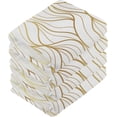 thumbnail image 2 of Coolnut 4 PCS Gold Leaf Jacquard Washcloths, 12 X 12 Inches Cotton Wash Cloths, Highly Absorbent and Soft Face Towels for Bathroom,Gym,Hotel and Spa, 2 of 6