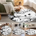 thumbnail image 5 of Round Rugs 3Ft, Chinese Painting Round Area Rug Washable Indoor Throw Carpet, Traditional Culture Cool Bird Tree Branch Small Non Slip Circle Rug for Bedroom Living Room Home Decor Aesthetic, 5 of 8