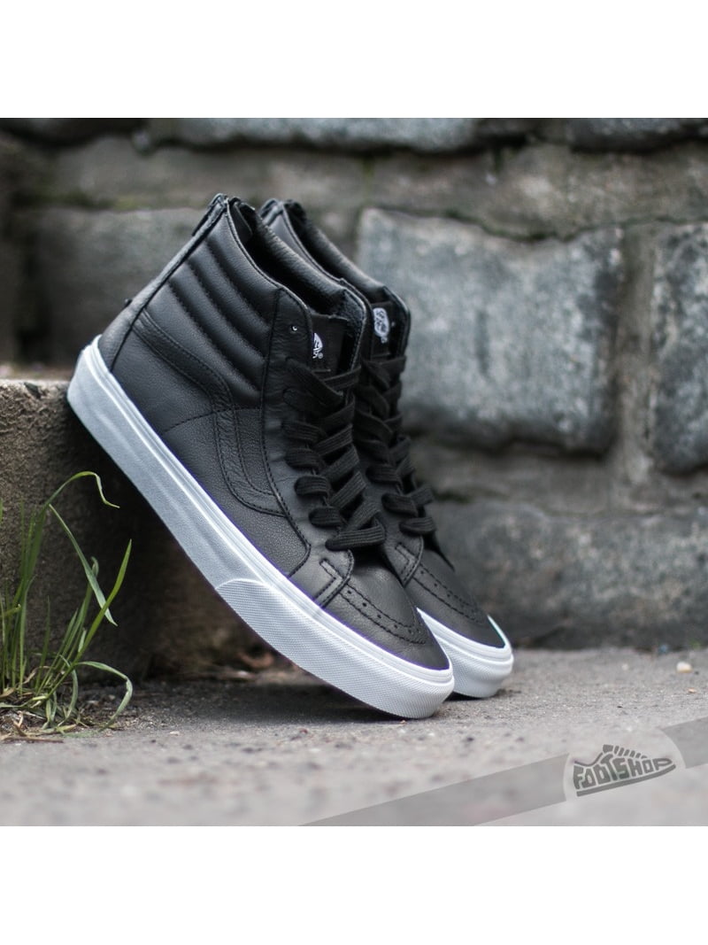 Dem Engel Rejse tiltale Vans SK8 Hi Reissue Zip Premium Leather Black Men's Skate Shoes Size 9.5 -  Walmart.com