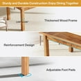 thumbnail image 5 of Tribesigns 70.86 in Rectangle Spacious Dining Table, Walnut, 5 of 7