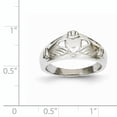 thumbnail image 2 of 14K White Gold Ladies Claddagh Ring, 2 of 2