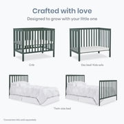 Dream On Me Edgewood 4-in-1 Convertible Mini Crib, Olive