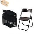 thumbnail image 1 of Set 10 Sillas Plegables Reforzada Plastico Negro ,Sillas Plegables de Plastico Reforzado Apilables para Exterior e Interior para Fiestas y Eventos Soporta, 1 of 6
