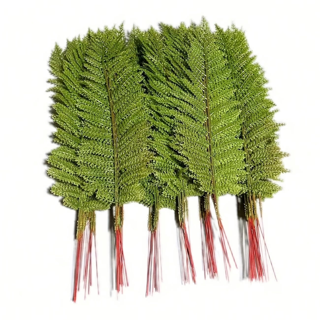 24/48 Pcs Artificial Boston Fern Leaves, 12.2 Inch Lush Green Fake Fern Plant, UV Resistant Foliage for Indoor Outdoor Home Office Decor