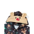 thumbnail image 6 of FOCUSNORM Matching Christmas Pjs for Family Reindeer Print Onesie Pajamas Hoodie One Piece Xmas Sleepwear Outfits, 6 of 8