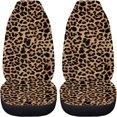 thumbnail image 3 of Car Sunflower Print Front Two seat Seat Cover Universal Cross border Yellow Leopard, 3 of 4