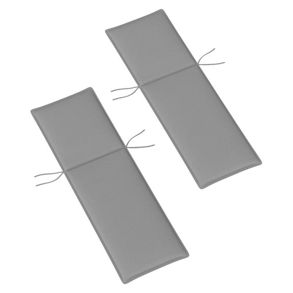 Foldable Chaise Lounge Cushion Set of 2, Outdoor Lounge Chair Pads, UPF50 76x23, Gray