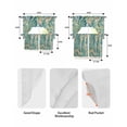 thumbnail image 6 of Turquoise Kitchen Curtains Swag Valance and Tier Curtains Set 24 Inch Length, Modern Geometric Marble Abstract Art Rod Pocket Drape Panels Pair Swag Curtains for Bathroom/Cafe/Window, 6 of 6