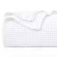 thumbnail image 1 of Manta PHF Waffle Weave, 100% algodón, tamaño queen, 230 x 230 cm, color blanco, 1 of 5