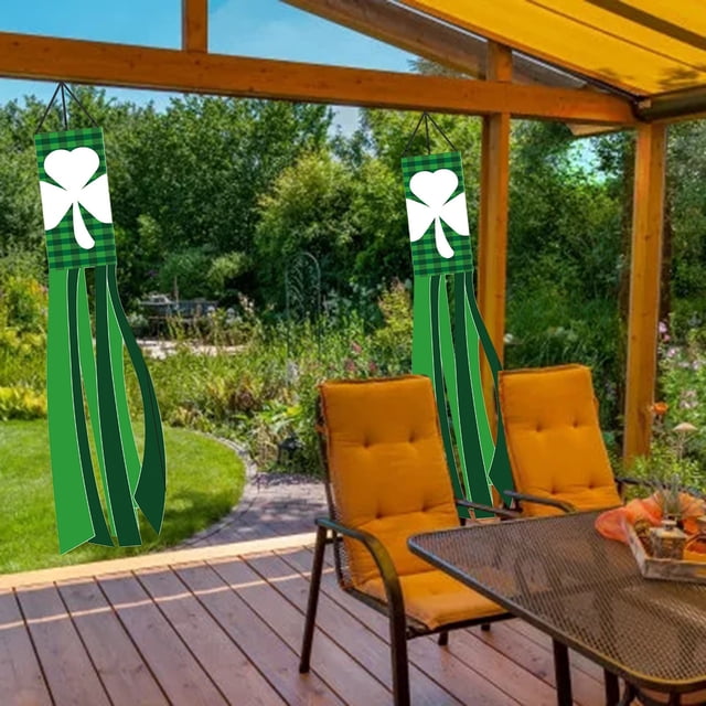 St. Patrick'S Day Windsock Polyester Garden Windsock Garden Party Deco St. Patricks Day