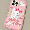 thumbnail image 1 of Sanrio funda de teléfono de Hello Kitty, paquete completo de silicona, Anime Kuromi, carcasa trasera a prueba de golpes para iPhone 14, 13, 12, 11, Mini SE, 1 of 4