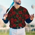 thumbnail image 4 of Fotbe Rose Baseball Jersey Shirt for Men and Women, Casual Short Sleeves Button Down T-Shirt-XX-Large, 4 of 9