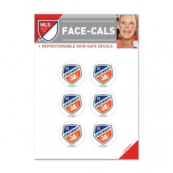 Wincraft 1493431512 MLS FC Cincinnati Tatouage Cals Visage