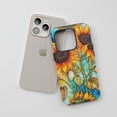 thumbnail image 3 of Sunflower For All iPhone Series Protective Phone Case Watercolor Floral Yellow Blue, 3 of 7