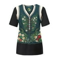 thumbnail image 4 of Bmisegm Chemises Confortables pour Women Chemises Imprimées Décontractées Col Rond Manches Courtes T-Shirt Tunique Blouse Robe Gothique pour Women Vert m, 4 of 4