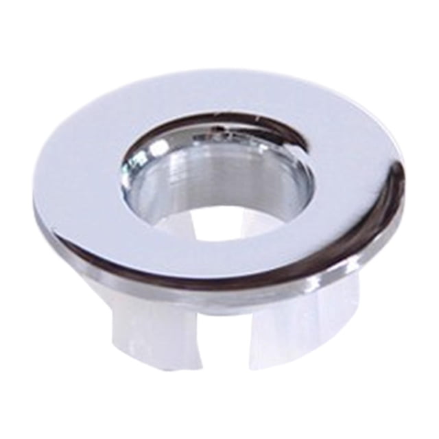 simhoa Sink Overflow Cover Overflow Rings,Insert Circle Sink Hole Cover,Bathroom Vanity Silver