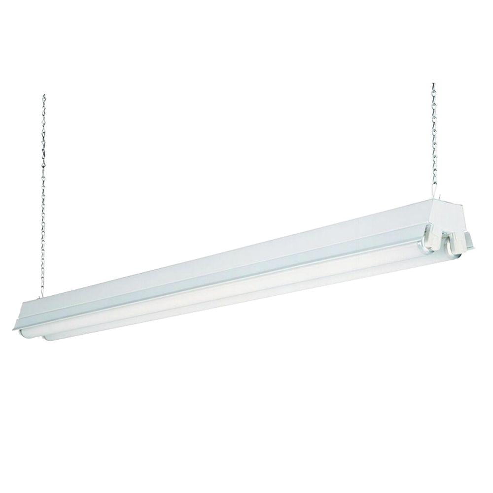 Lithonia Lighting White T12 Fluorescent Utility Shop Light Ceiling Lighting 2 Pk