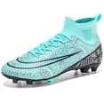 thumbnail image 3 of Botas de fútbol FG/TF para hombre, zapatos de fútbol profesionales Unisex, entrenamiento de hierba de alta calidad, deporte, ultraligero, antideslizante, 3 of 5