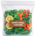 thumbnail image 1 of Silicone Food Storage Bag 135oz. XXL [4000ml] Reusable Freezer Bags - Zero Waste Food and Container Lids Reusable Silicone Containers with Lid, Sous Vide, Extra Large Bags, 1 of 5