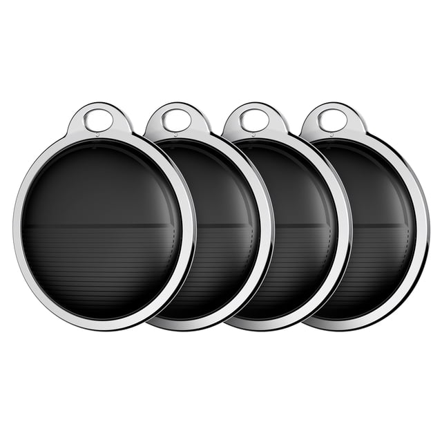 Graflsoa 4-Pack Bluetooth Key Finder with Keychain, Compatible with iOS Find My App, Global Tracking, Sound Alerts for Keys, Wallet, Luggage, Pets, Long Battery Life, Durable ABS Material