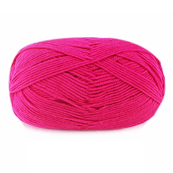 Amaiiu Crochet Yarn Sweater Scarf Gloves Toys Bundle Crafts Gifts Threads Durable Skeins Set Arts 4-Ply for Knitters Beginners Parties 63rose Red