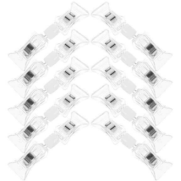 10 Pcs Advertising Double-headed Clip Tag Labels Multi-function Sign Holders Acrylic Sign Holder Supermarket Price Clips