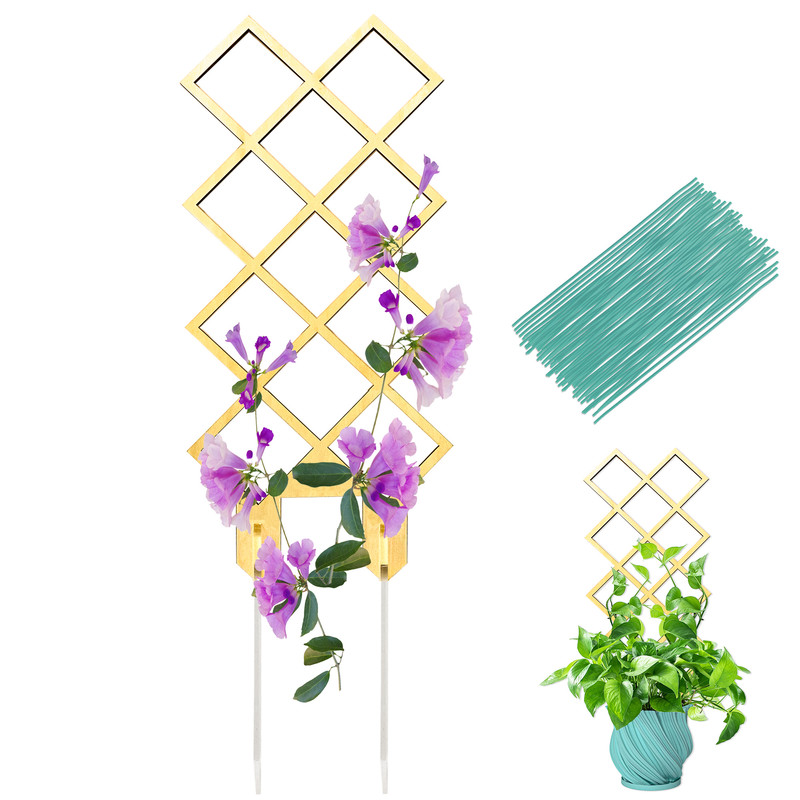 Jamjam Plant Trellises 23'' Wooden Round Plant Trellis Indoor,Hoya