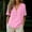 Pink, variant on Sevevn Women's Casual Short Sleeve V Neck Henley Blouses Loose Fit Lightweight Linen Summer Tunic Tops White 2XL