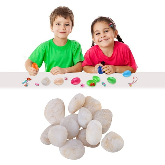PBPBOX Decorative Painting Rocks White Smooth Stones for Creative Artwork
