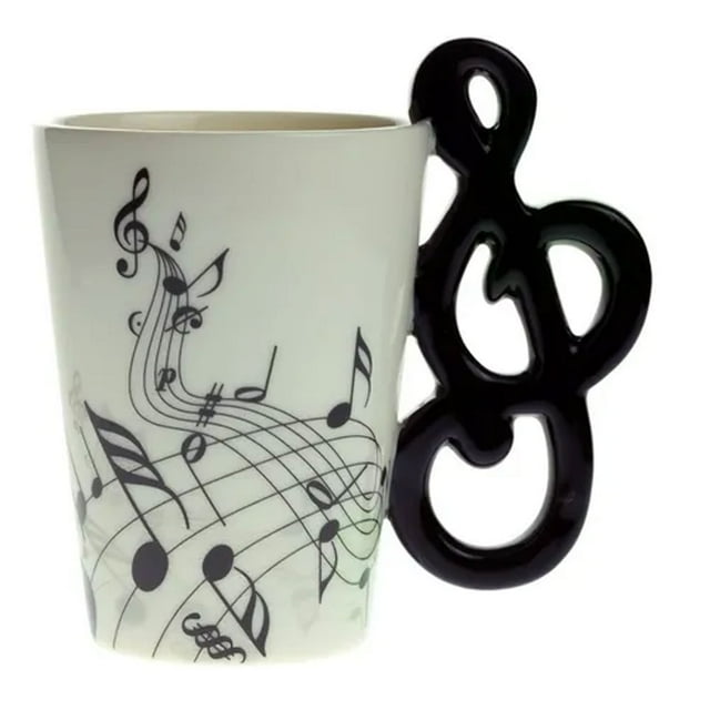 Taza con mango de guitarra HappyWare Nota Musical