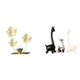 thumbnail image 1 of Estatua de figura,Estatuas de hojas y flores de metal,esculturas decorativas,Figuras decorativas para el hogar,para estante,mesa o vitrina.,Estatua de ciervo alce,Estatua de jirafa de, 1 of 8