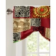 thumbnail image 2 of African Ethnic Style Window Curtain Kitchen Cabinet Coffee Tie-Up Valance Curtain Rod Pocket Short Curtain, 2 of 6